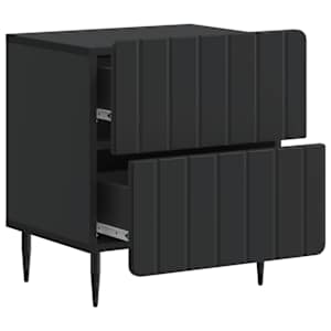 Noční skříňka 2 pcs Černá 43 x 34,5 x 49,5 cm Kompozitní dřevo - obrázek 6