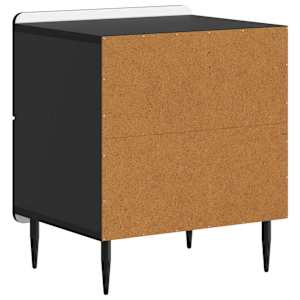 Noční skříňka 2 pcs Černá 43 x 34,5 x 49,5 cm Kompozitní dřevo - obrázek 9