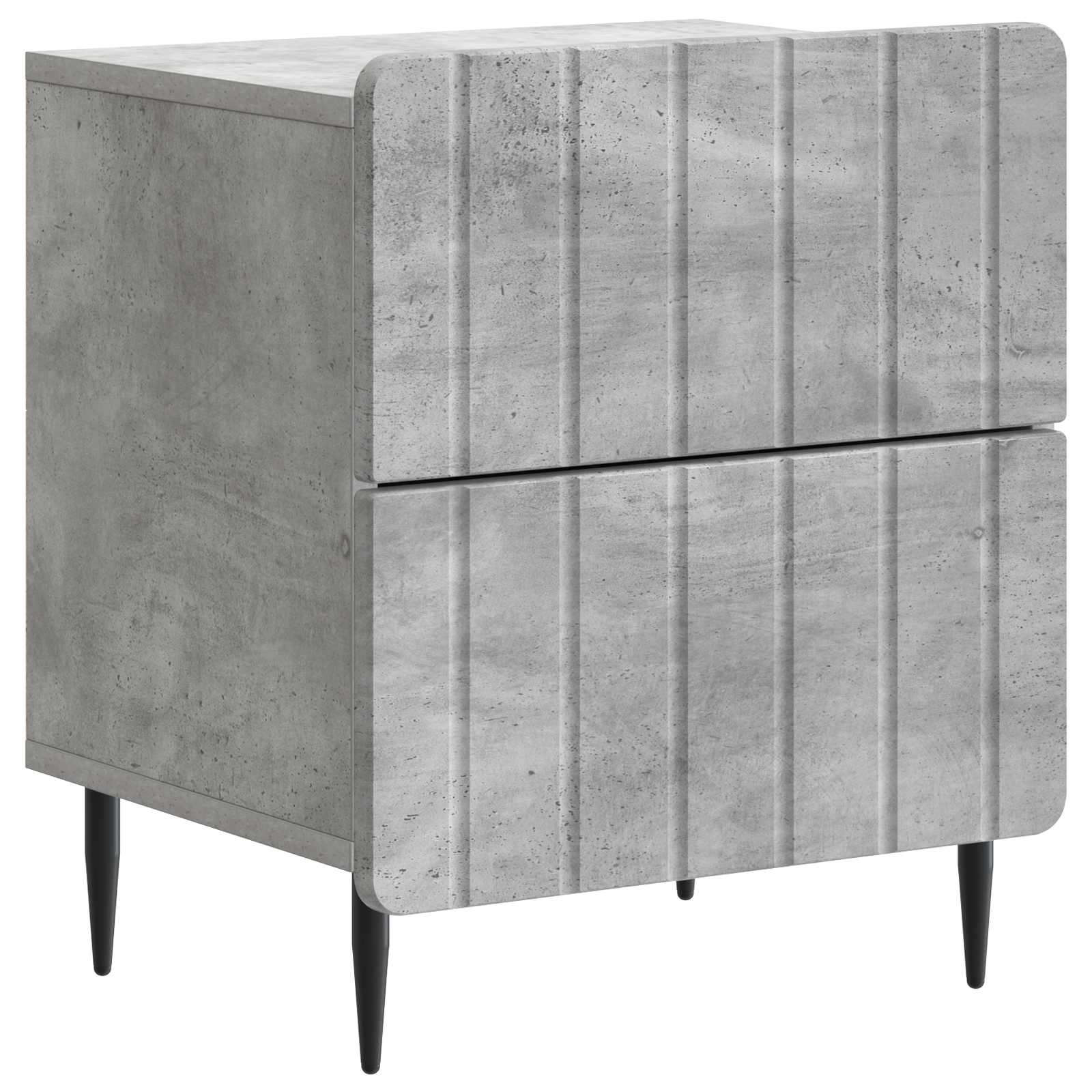 vidaXL Dulap de noapte Gri Beton 43 x 34,5 x 49,5 cm Lemn prelucrat