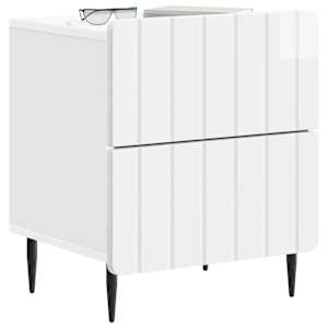 Noční skříňka 2 pcs Bílá s vysokým leskem 43 x 34,5 x 49,5 cm - obrázek 3