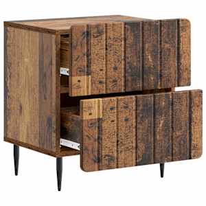 Noční skříňka se zásuvkou 2 pcs Staré dřevo 43 x 34,5 x 49,5 cm - obrázek 6