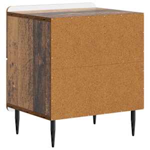 Noční skříňka se zásuvkou 2 pcs Staré dřevo 43 x 34,5 x 49,5 cm - obrázek 9