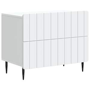 Nočna omarica Bela 62 x 34,5 x 49,5 cm Inženirski les