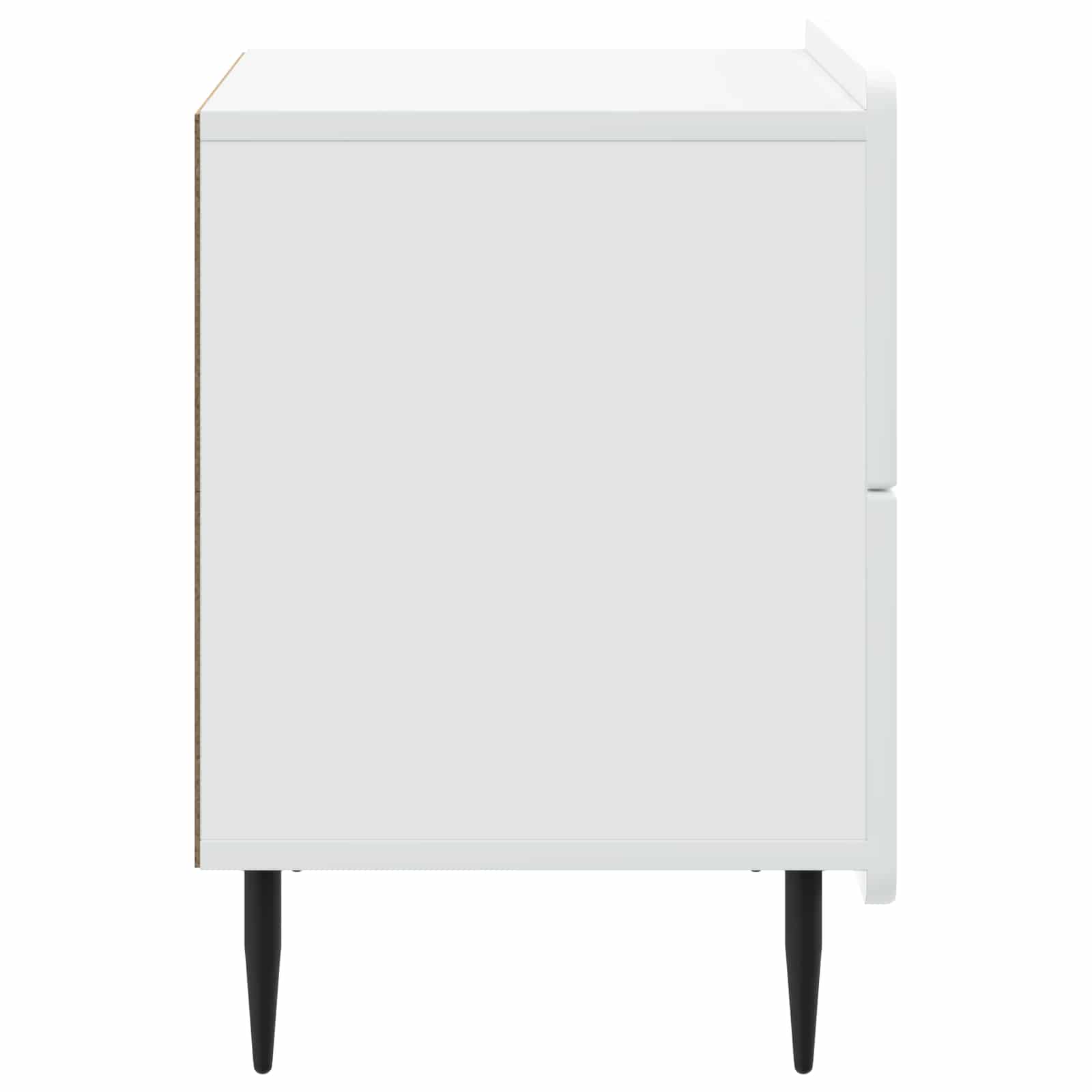 Κομοδίνο Λευκό 62 x 34,5 x 49,5 εκ. Επεξεργασμένο Ξύλο - Image 5