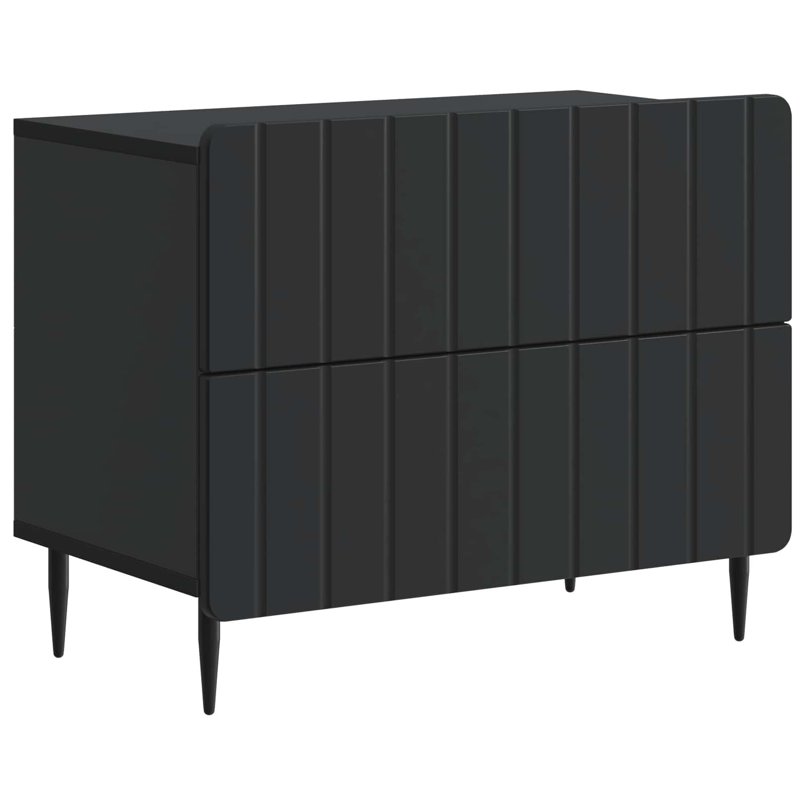vidaXL Dulap de noapte Negru 62 x 34,5 x 49,5 cm Lemn prelucrat