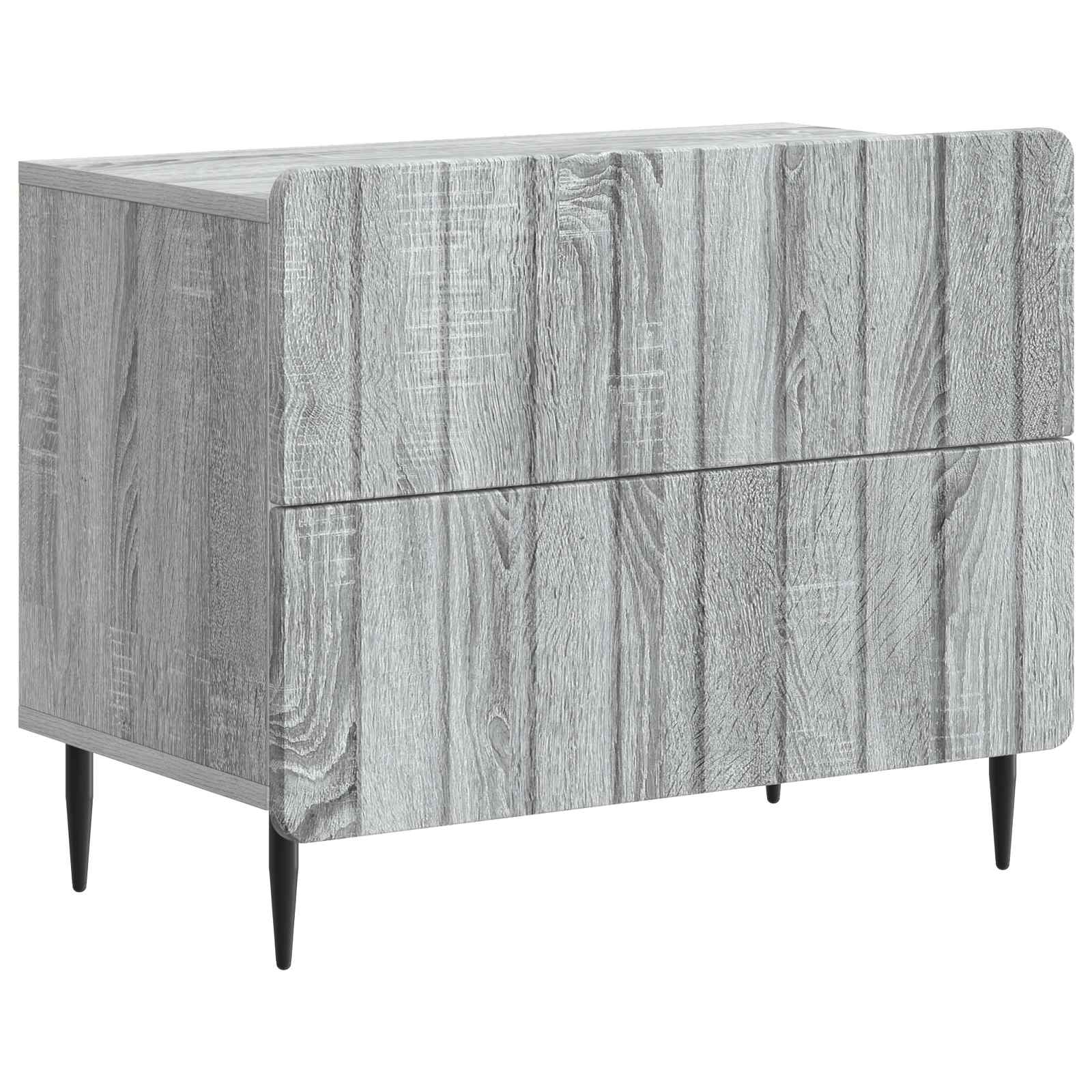 vidaXL Dulap de noapte Sonoma gri 62 x 34,5 x 49,5 cm Lemn prelucrat