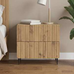 Nočna omarica Artisan hrast 62 x 34,5 x 49,5 cm Inženirski les