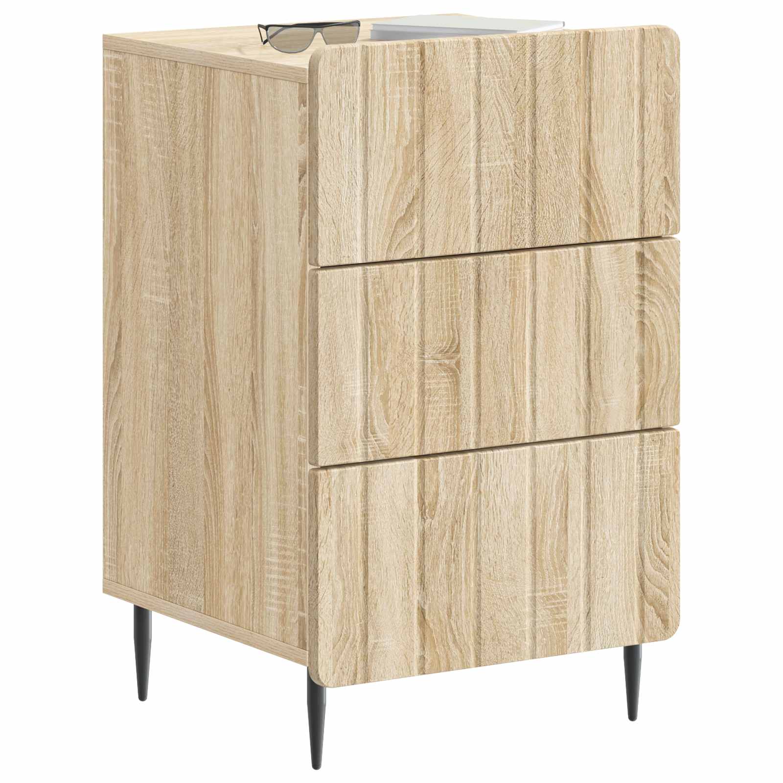 VidaXL Nachtkastje Met Lade Sonoma Eiken 43x 41 X 68 Cm Bewerkt Hout