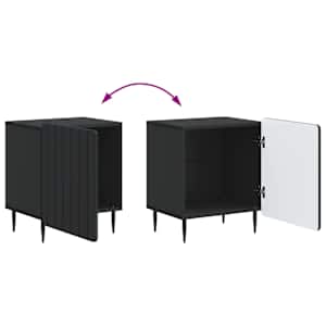Noční skříňka 2 pcs Černá 43 x 34,5 x 52 cm Kompozitní dřevo - obrázek 12