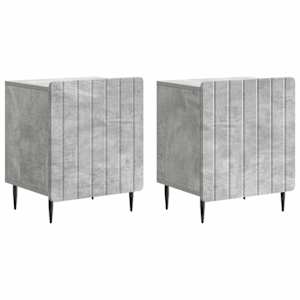 Noční skříňka 2 pcs Betonově šedá 43 x 34,5 x 52 cm - obrázek 2