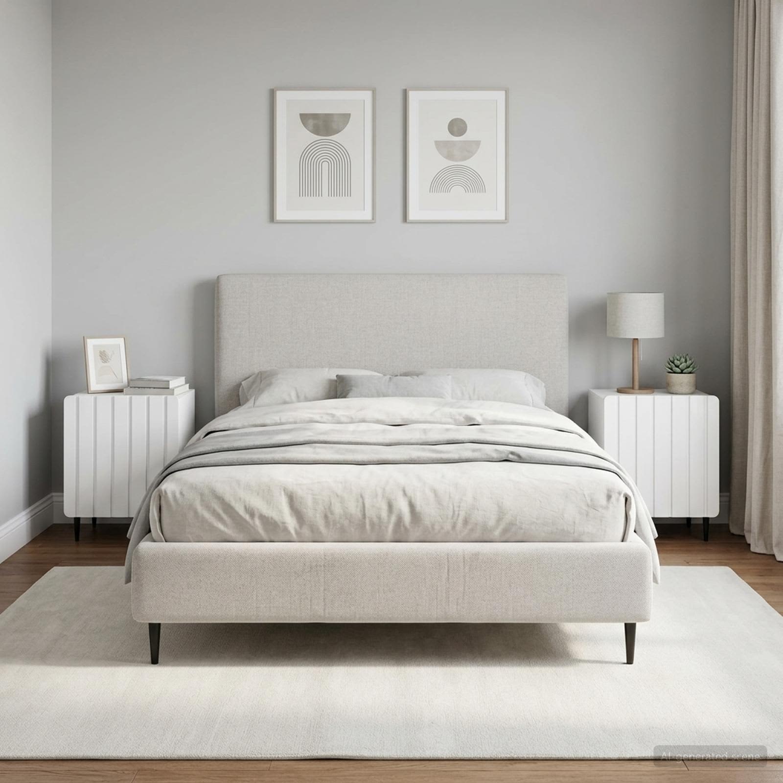 vidaXL Dulap de noapte 2 pcs Alb foarte lucios 43 x 34,5 x 52 cm