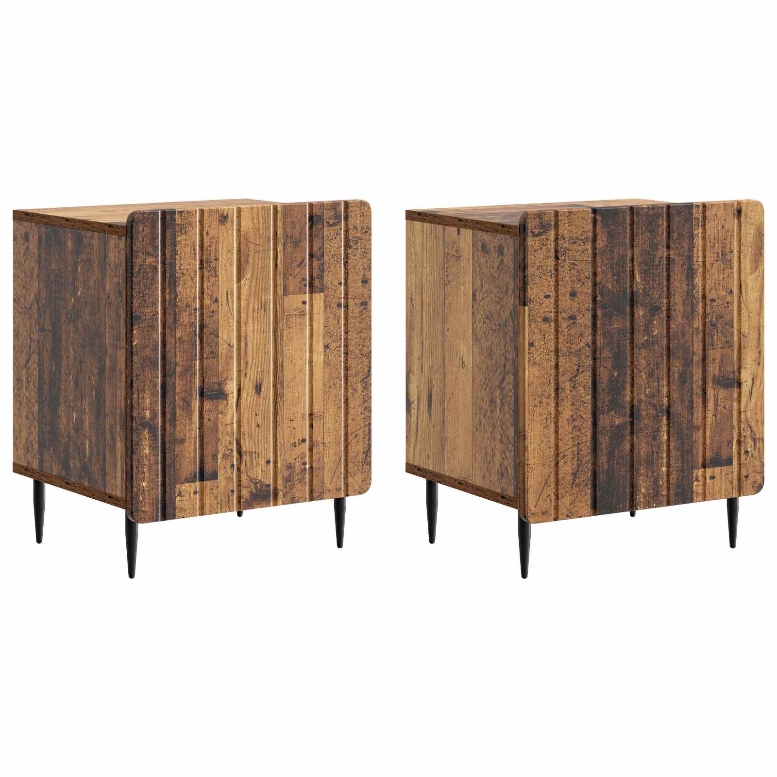 vidaXL Dulap de noapte 2 pcs Lemn vechi 43 x 34,5 x 52 cm