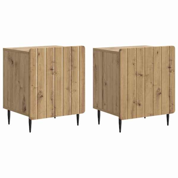 vidaXL &Ouml;&ouml;lambi kapp 2 tk Artisan tamm 43 x 34,5 x 52 cm Tehispuit