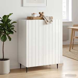 Servírovací skříň Bílá s vysokým leskem 66 x 34,5 x 92 cm - obrázek 1