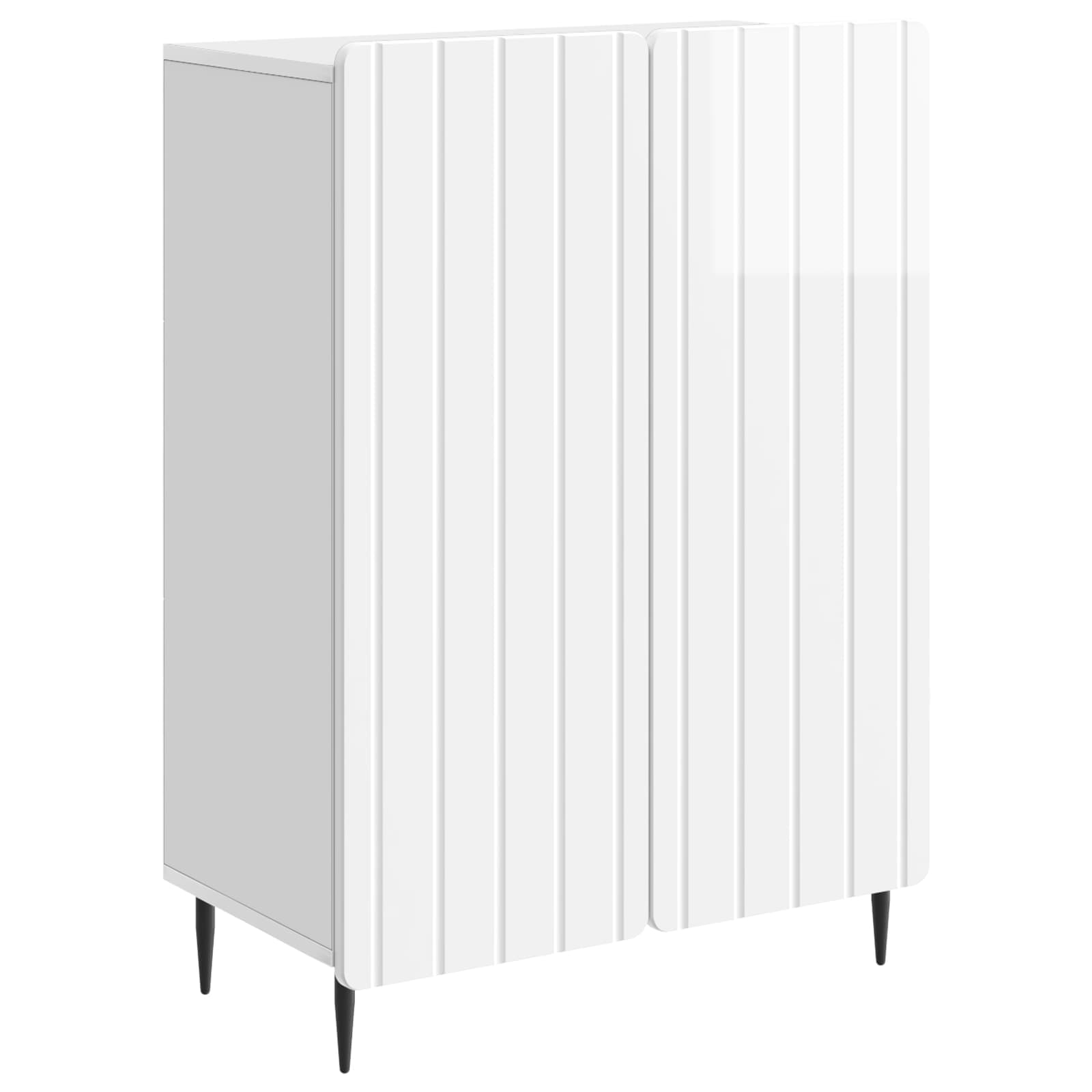 vidaXL Bufet Alb foarte lucios 66 x 34,5 x 92 cm Lemn prelucrat