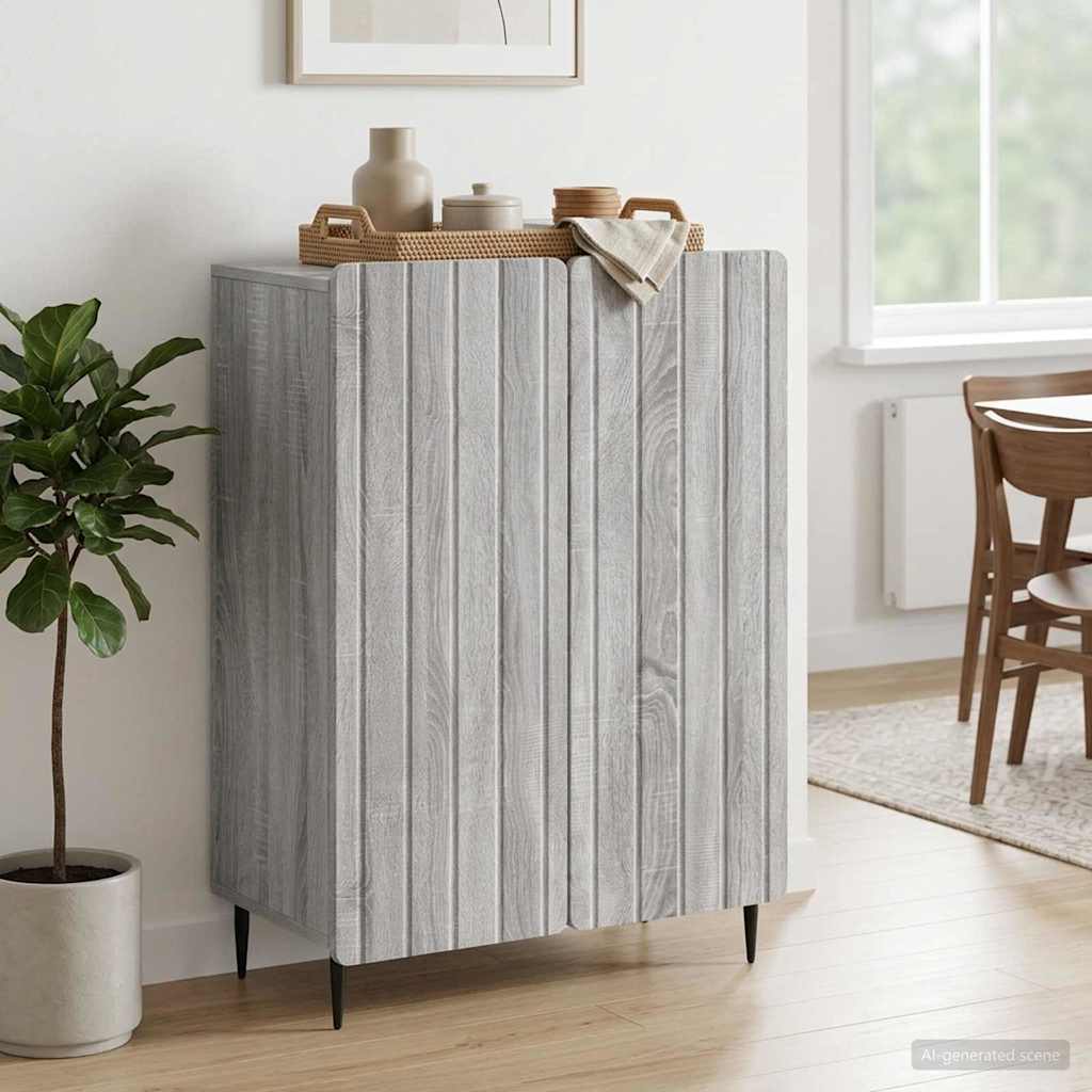 vidaXL Bufet Sonoma gri 66 x 34,5 x 92 cm Lemn prelucrat