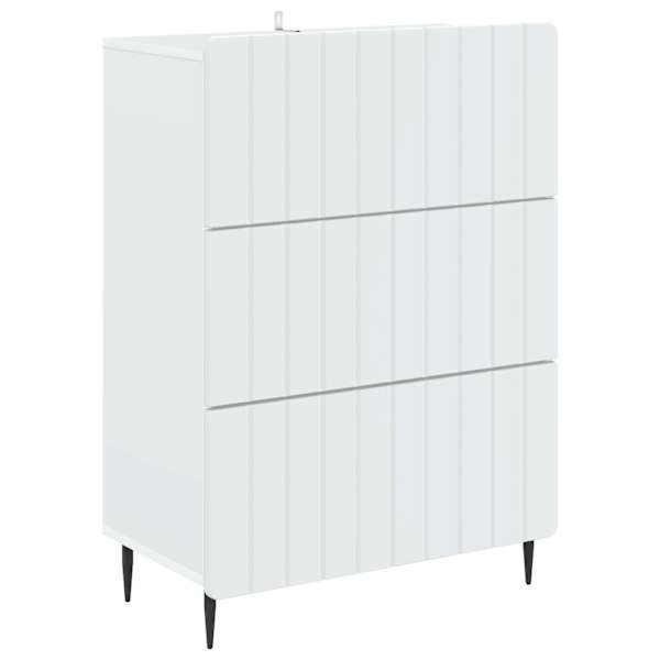 vidaXL Sahtlib&uuml;roo Valge 66 x 34,5 x 92 cm Tehispuit