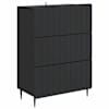 vidaXL Sahtlib&uuml;roo 66 x 34,5 x 92 cm Tehispuit Must