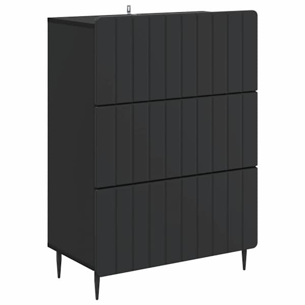 vidaXL Sahtlib&uuml;roo 66 x 34,5 x 92 cm Tehispuit Must