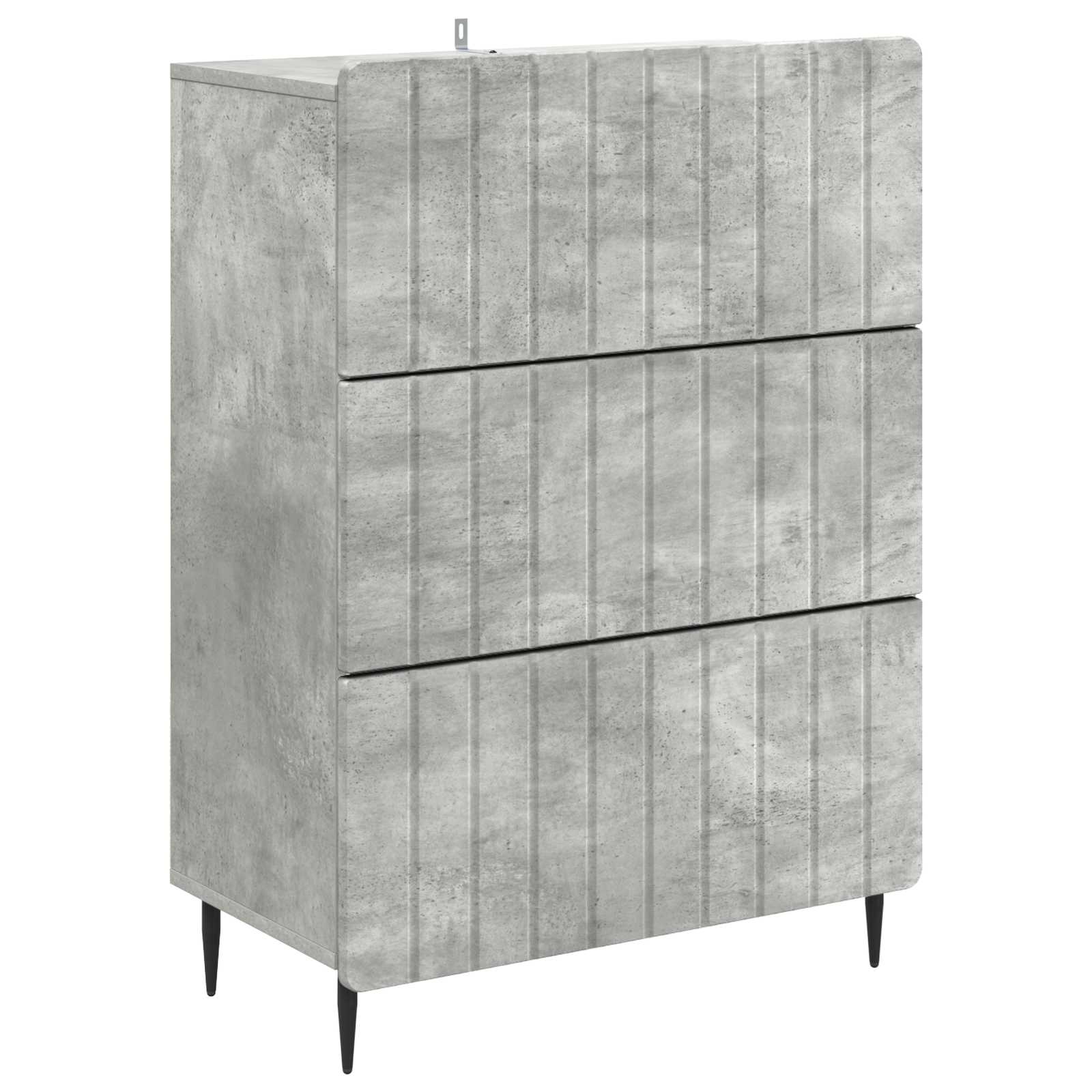 vidaXL Dulap cu sertare Gri Beton 66 x 34,5 x 92 cm Lemn prelucrat