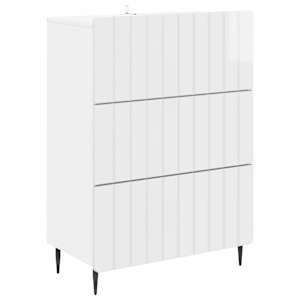 Skříň se zásuvkami Bílá s vysokým leskem 66 x 34,5 x 92 cm - obrázek 2