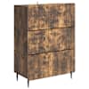 vidaXL Sahtlib&uuml;roo 66 x 34,5 x 92 cm Tehispuit Suitsutatud tamm
