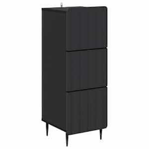 vidaXL Sahtlib&uuml;roo 33 x 34,5 x 92 cm Tehispuit Must
