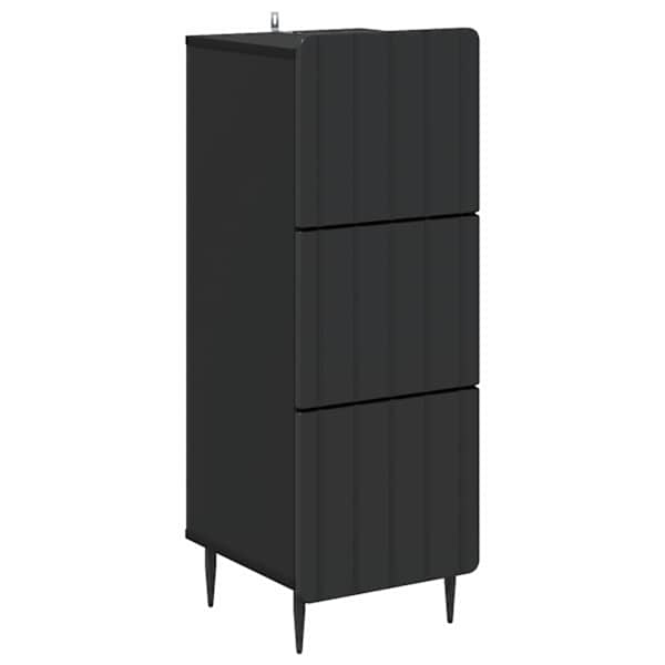 vidaXL Sahtlib&uuml;roo 33 x 34,5 x 92 cm Tehispuit Must