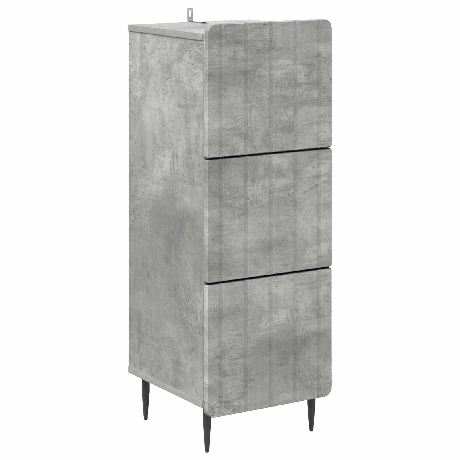 vidaXL Dulap cu sertare Gri Beton 33 x 34,5 x 92 cm Lemn prelucrat