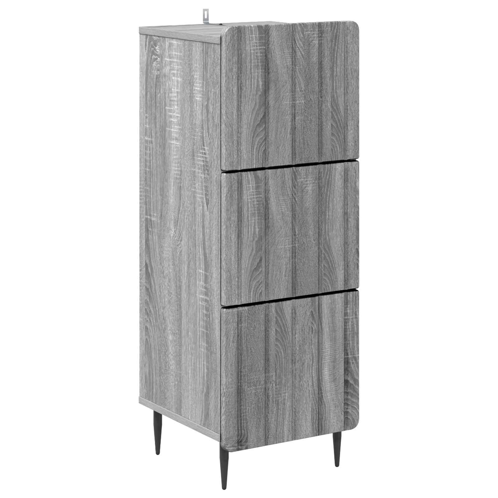 vidaXL Dulap cu sertare Sonoma gri 33 x 34,5 x 92 cm Lemn prelucrat