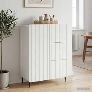 Servírovací skříň Bílá 66 x 34,5 x 91,5 cm Kompozitní dřevo - obrázek 4