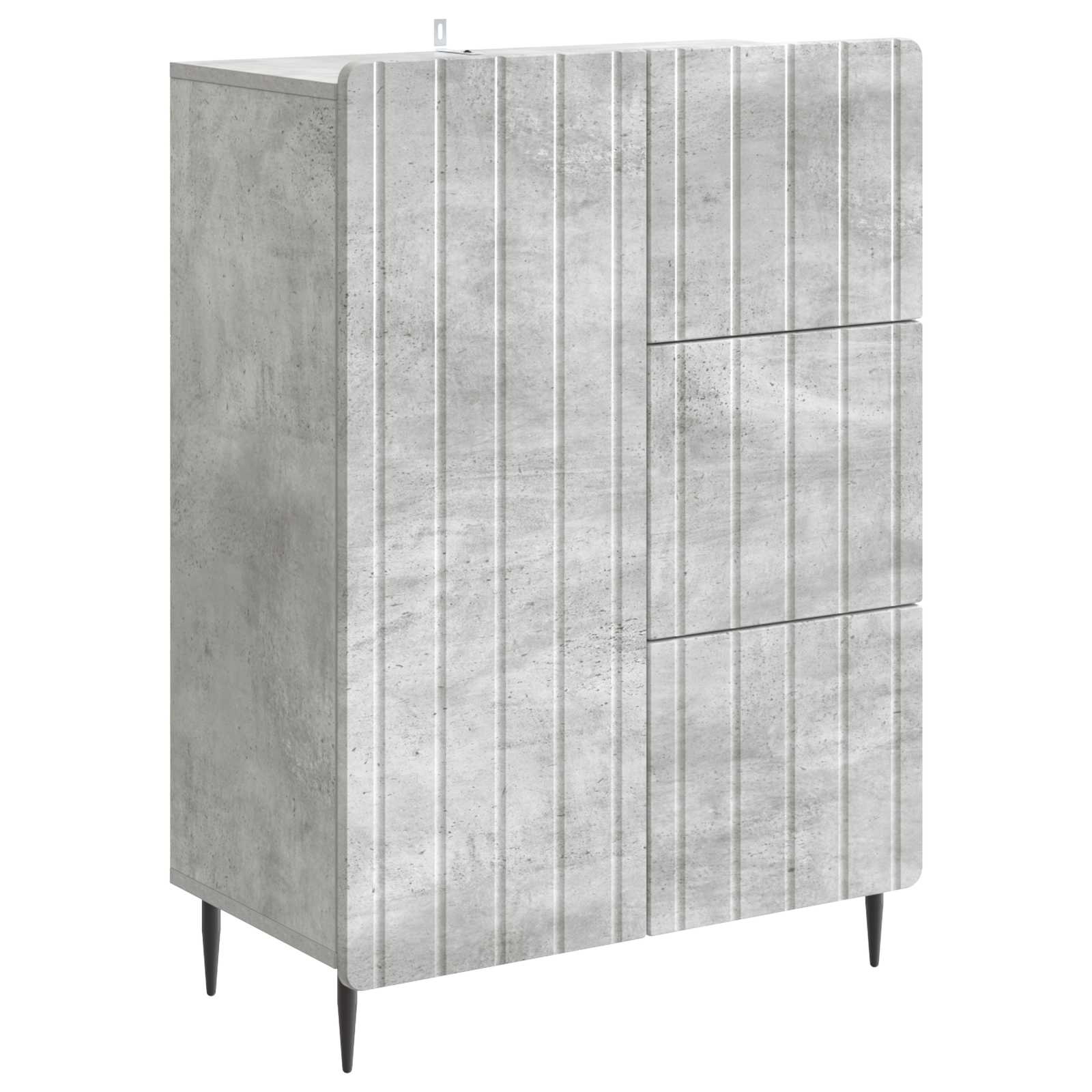 vidaXL Bufet cu sertar Gri Beton 66 x 34,5 x 91,5 cm Lemn prelucrat
