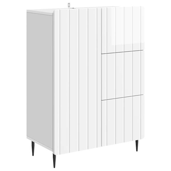 vidaXL K&otilde;ide K&otilde;rgl&auml;ikega valge 66 x 34,5 x 91,5 cm Tehispuit