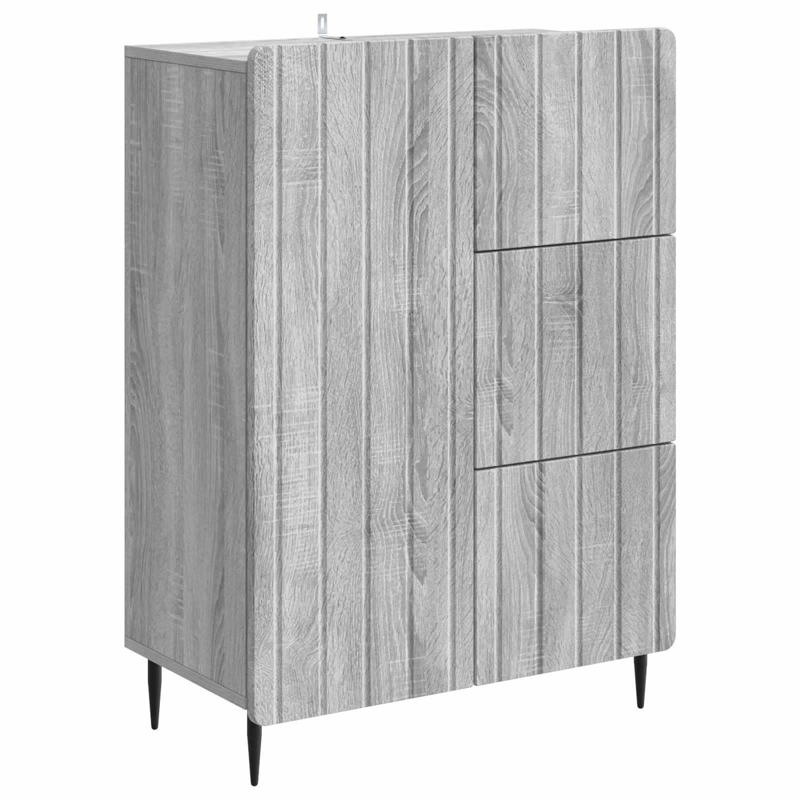 vidaXL Bufet cu sertar Sonoma gri 66 x 34,5 x 91,5 cm Lemn prelucrat