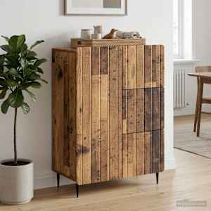 Servírovací skříň se zásuvkou Staré dřevo 66 x 34,5 x 91,5 cm - obrázek 4