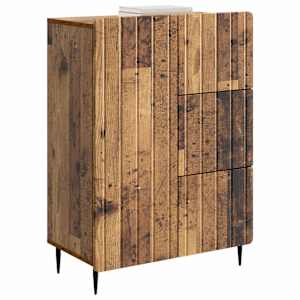 Servírovací skříň se zásuvkou Staré dřevo 66 x 34,5 x 91,5 cm - obrázek 3