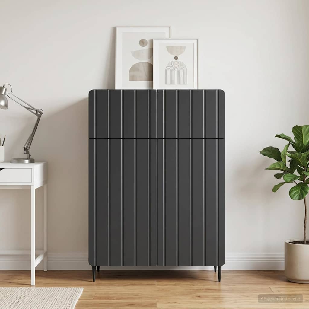 vidaXL Bufet cu sertar Negru 66 x 34,5 x 92 cm Lemn prelucrat