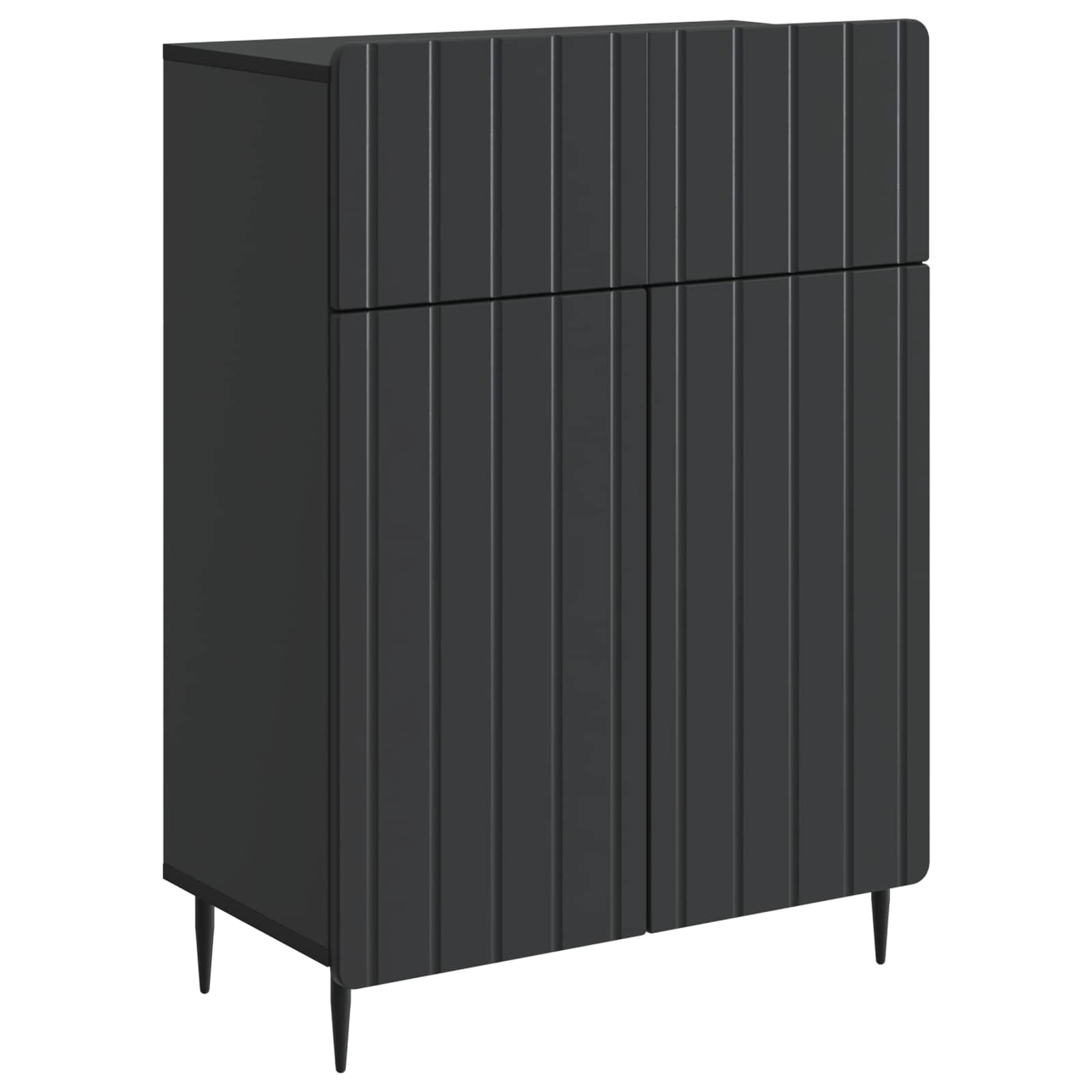 vidaXL Bufet cu sertar Negru 66 x 34,5 x 92 cm Lemn prelucrat