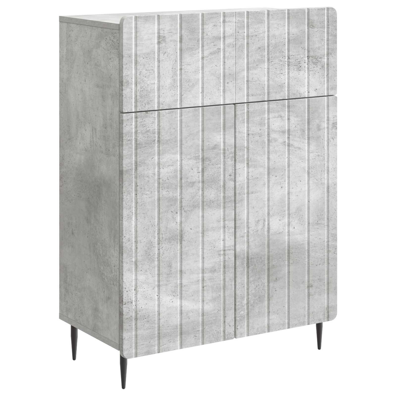 vidaXL Bufet cu sertar Gri Beton 66 x 34,5 x 92 cm Lemn prelucrat
