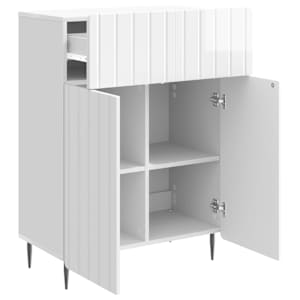Servírovací skříň Bílá s vysokým leskem 66 x 34,5 x 92 cm - obrázek 5