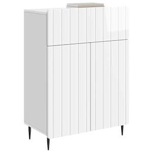 Servírovací skříň Bílá s vysokým leskem 66 x 34,5 x 92 cm - obrázek 3