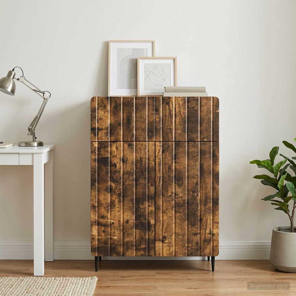 Sideboard Geräucherte Eiche 66 x 34,5 x 92 cm Holzwerkstoff – Ansicht 4