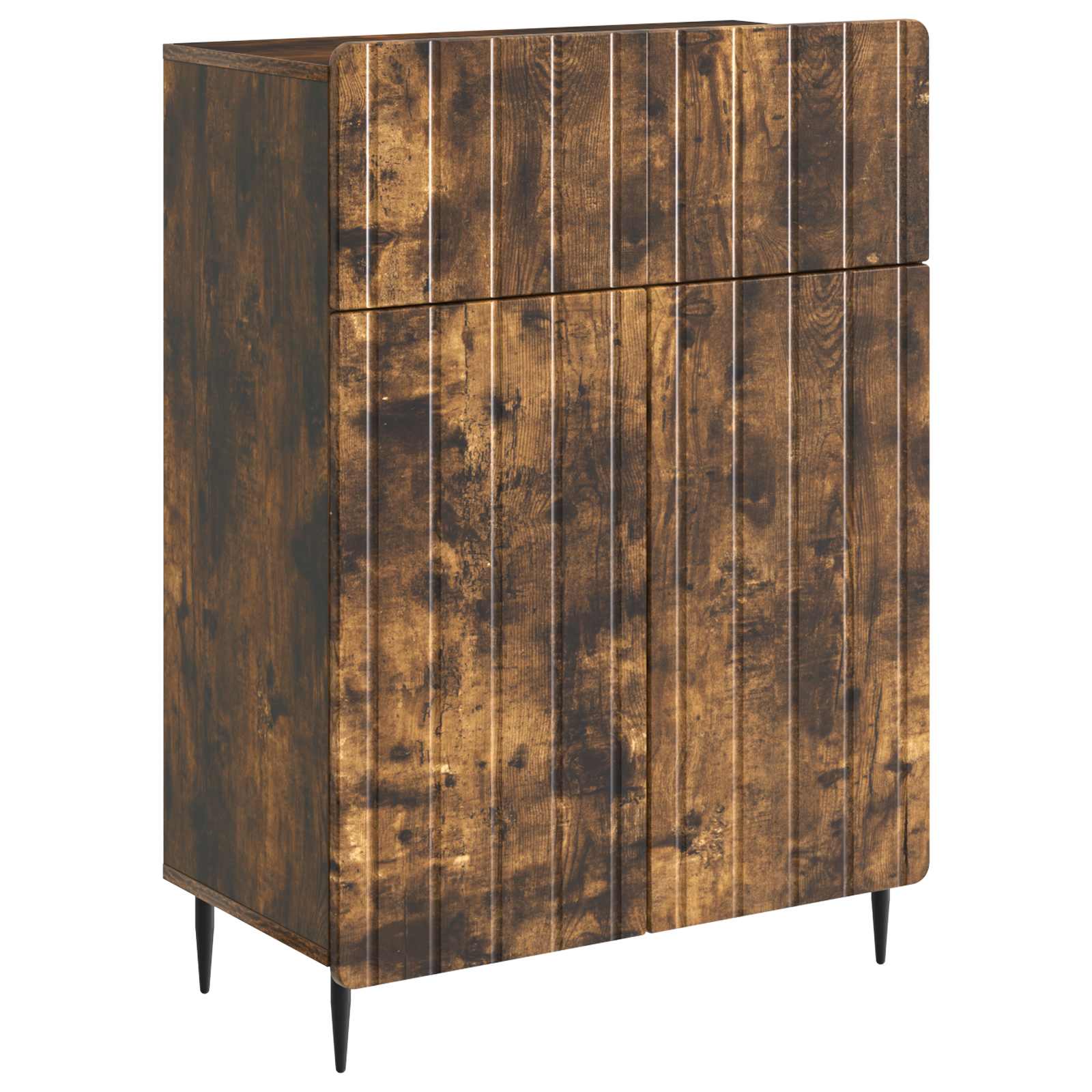 vidaXL Bufet cu sertar Stejar fumuriu 66 x 34,5 x 92 cm Lemn prelucrat