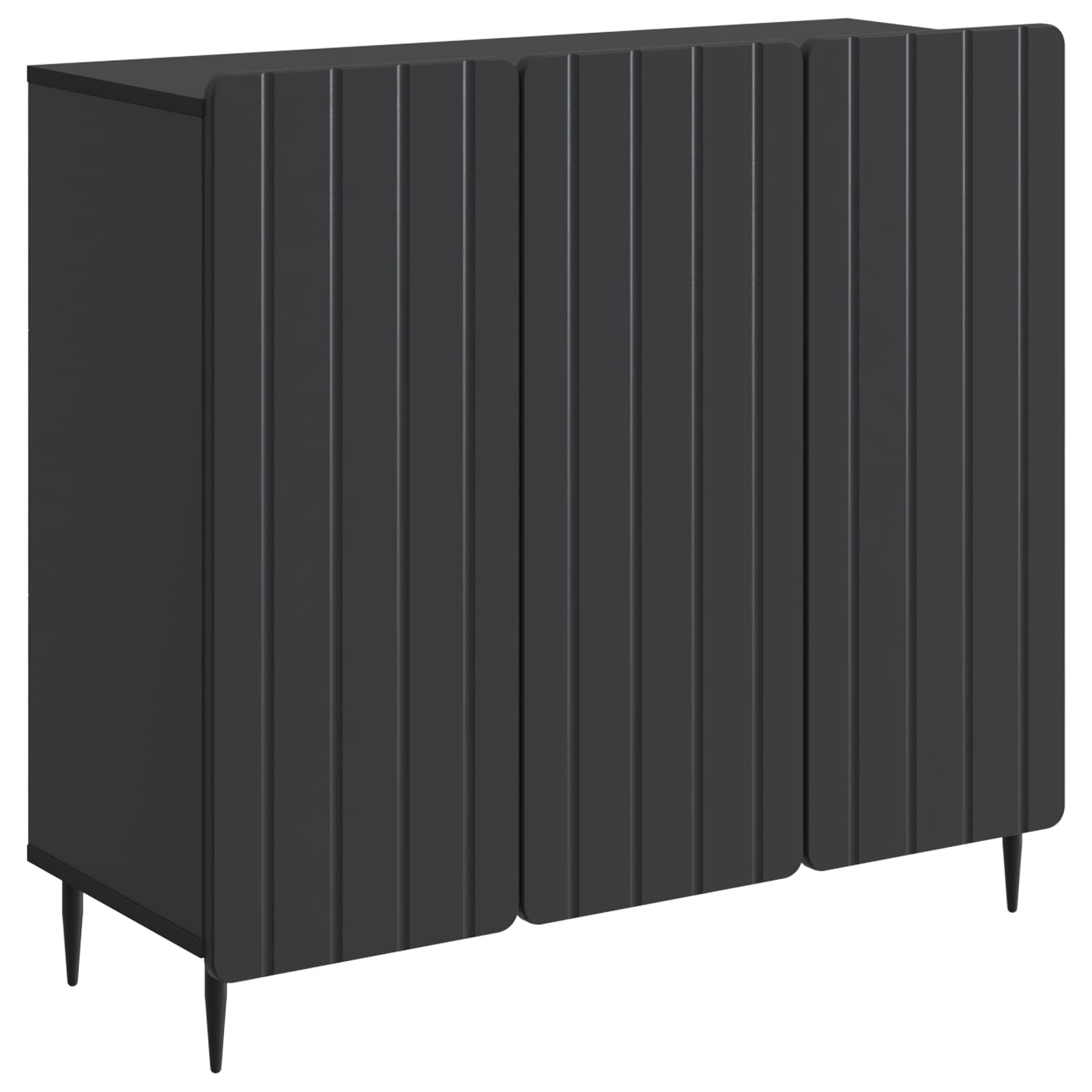 vidaXL Bufet Negru 89 x 34,5 x 82 cm Lemn prelucrat
