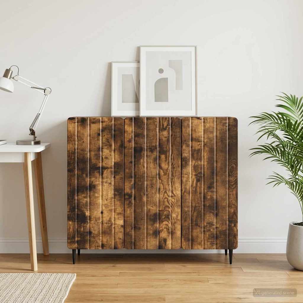 Sideboard Geräucherte Eiche 89 x 34,5 x 82 cm Holzwerkstoff – Ansicht 4