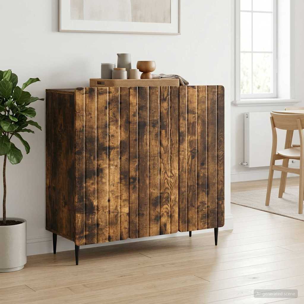 vidaXL Bufet Stejar fumuriu 89 x 34,5 x 82 cm Lemn prelucrat