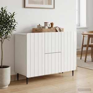 Servírovací skříň Bílá s vysokým leskem 89 x 34,5 x 62 cm - obrázek 4