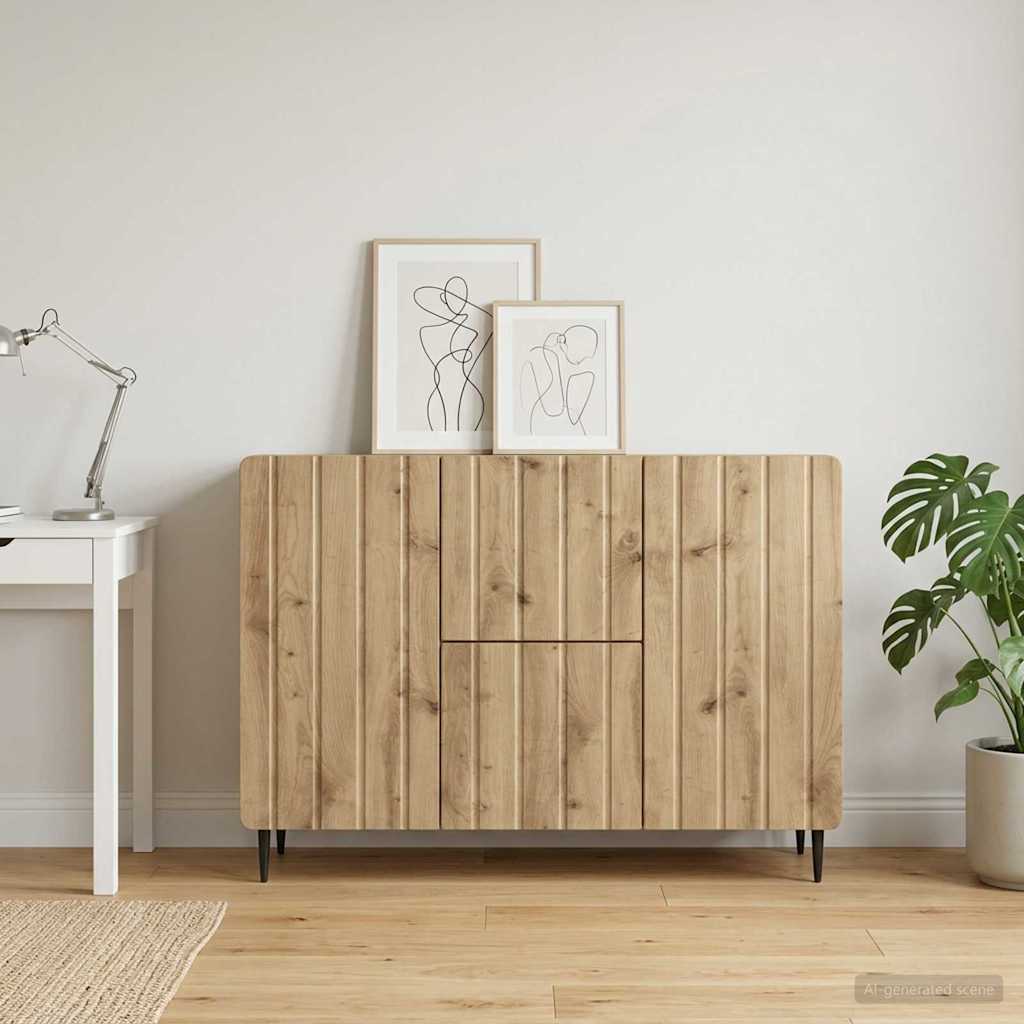 vidaXL Bufet Stejar Artizanal 89 x 34,5 x 62 cm Lemn prelucrat
