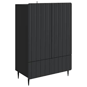 Servírovací skříň Černá 66 x 34,5 x 97 cm Kompozitní dřevo - obrázek 2
