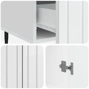 Servírovací skříň Bílá s vysokým leskem 66 x 34,5 x 97 cm - obrázek 8